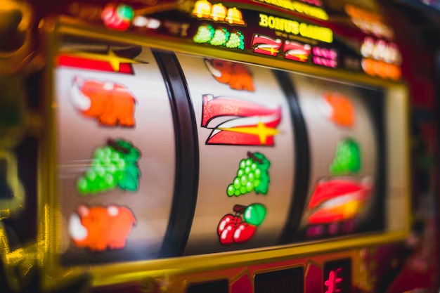 Roulette betting layout Roulette wheel spinning with betting layout displayed